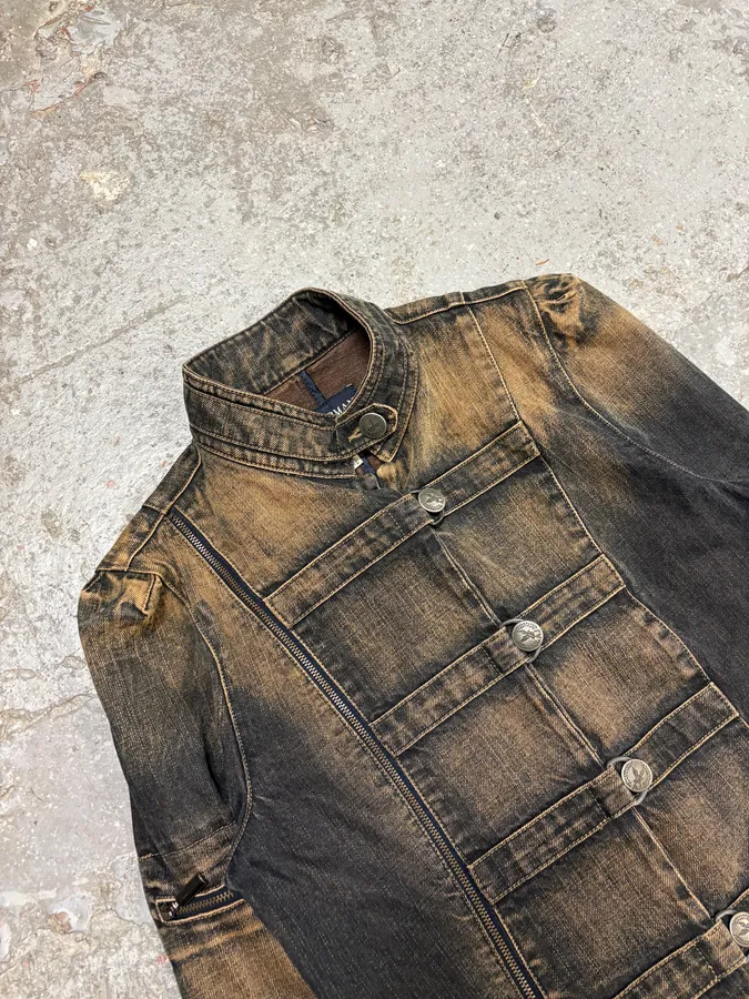 2000s Armani Samurai Denim Jacket - Image 3