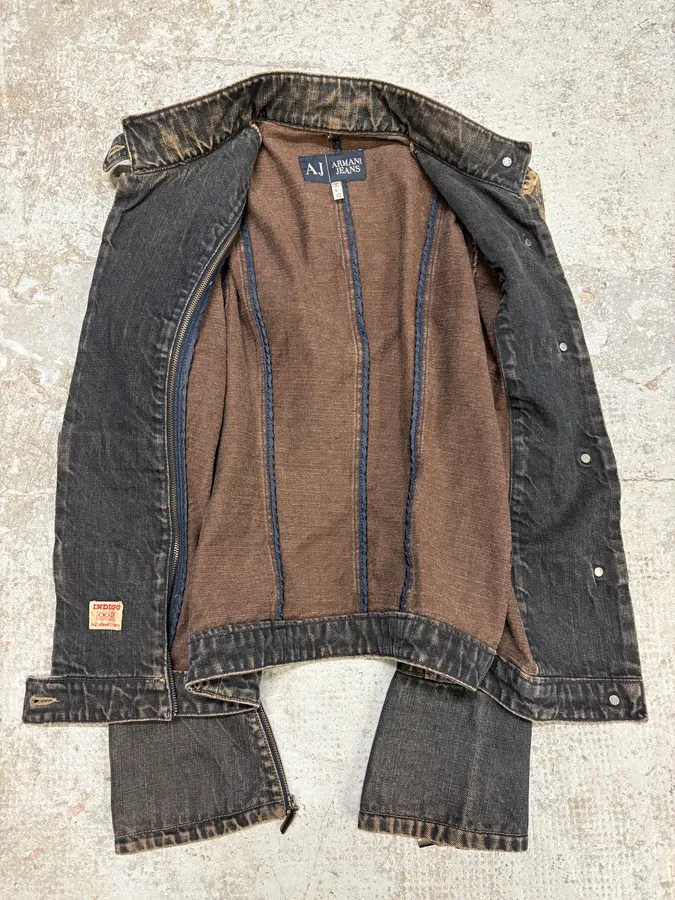 2000s Armani Samurai Denim Jacket - Image 5