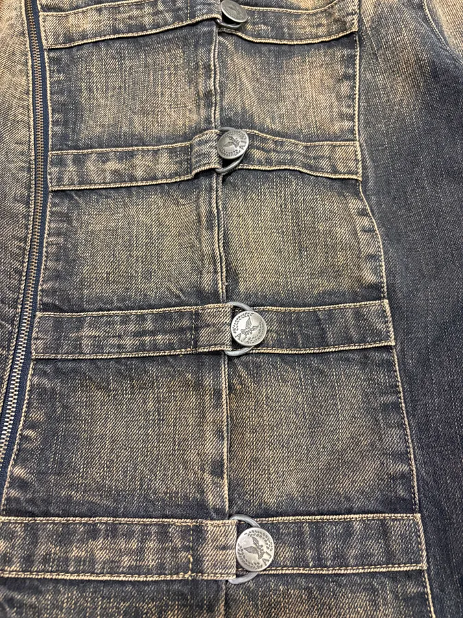 2000s Armani Samurai Denim Jacket - Image 8