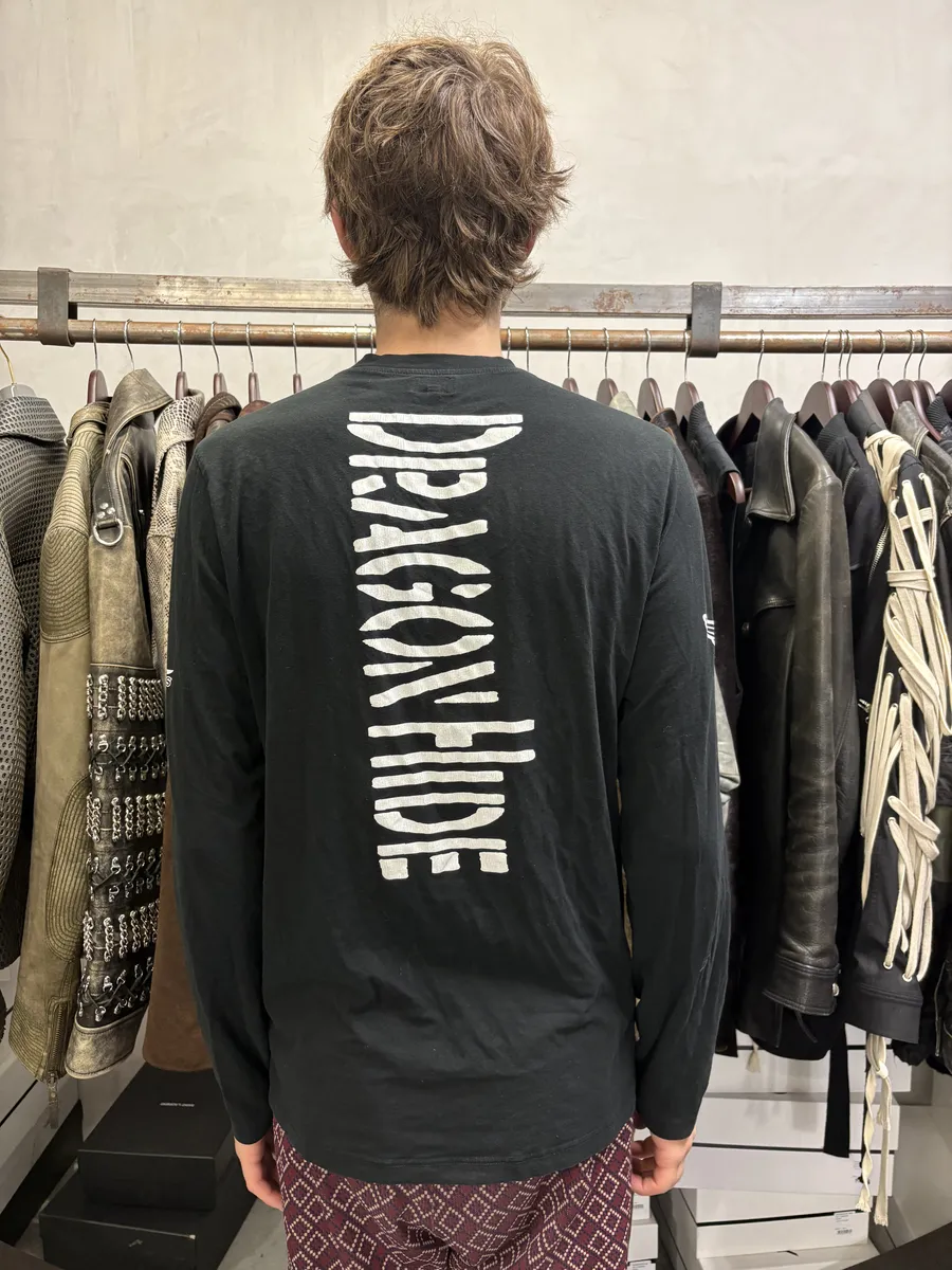 2000s Armani Sexy Dragon Raider Black Longsleeves - Image 4