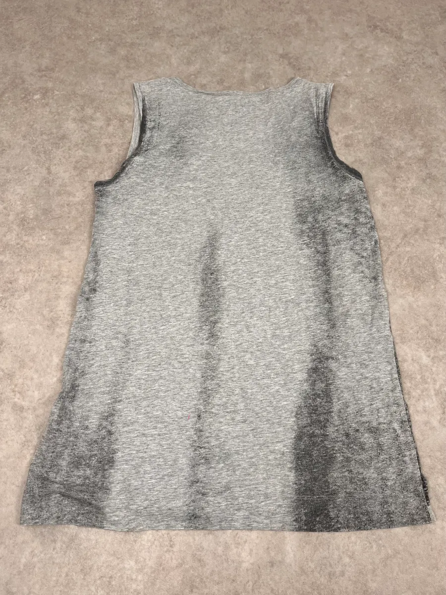 2000s Armani The Founder Blue Eyes Giorgio Grey Tank Top - Image 6