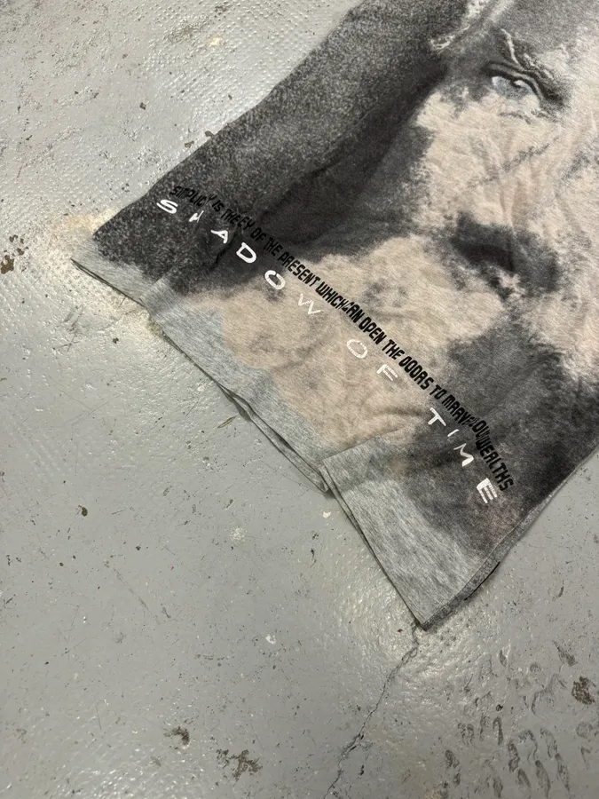 2000s Armani The Founder Giorgio Armani Print Grey T-Shirt - Image 6