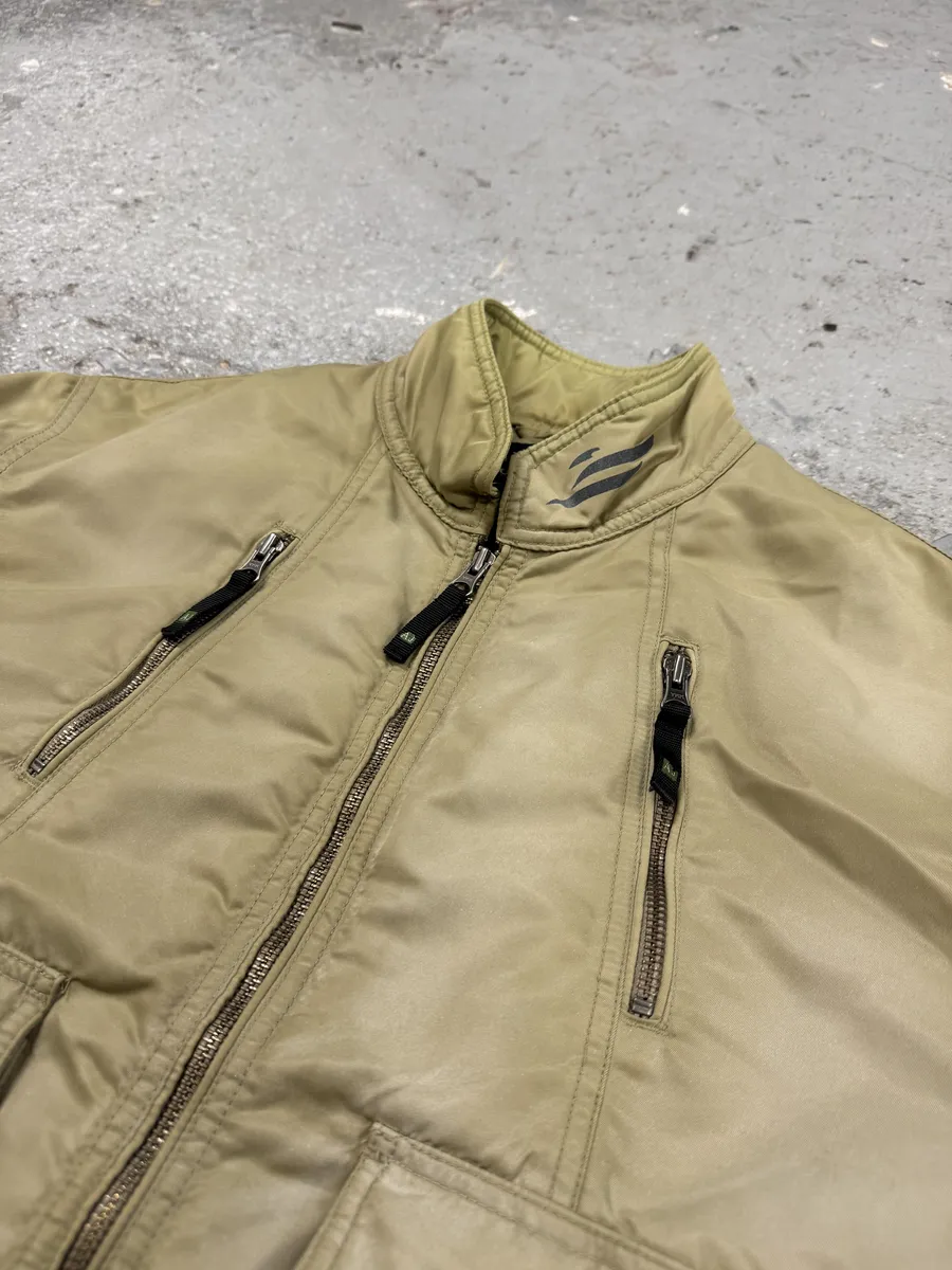2000s Armani Utility Drift Faded Bomber Jacket - Image 11