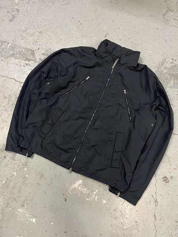 2000s Armani Utility Navy Nylon Jacket - Image 4