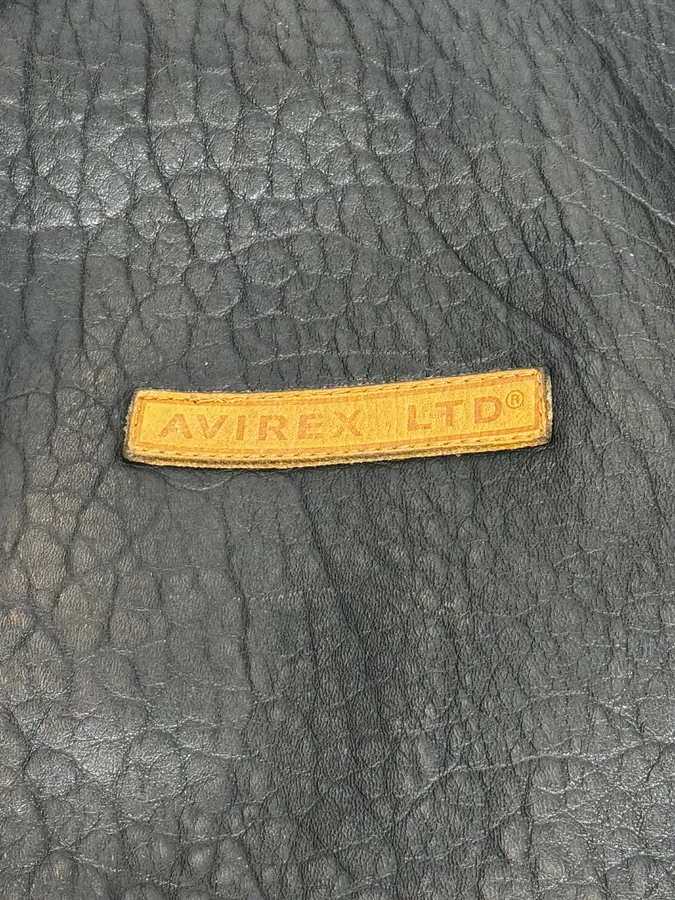 2000s Avirex Brown Pilot Aviator Bomber Jacket - Image 11