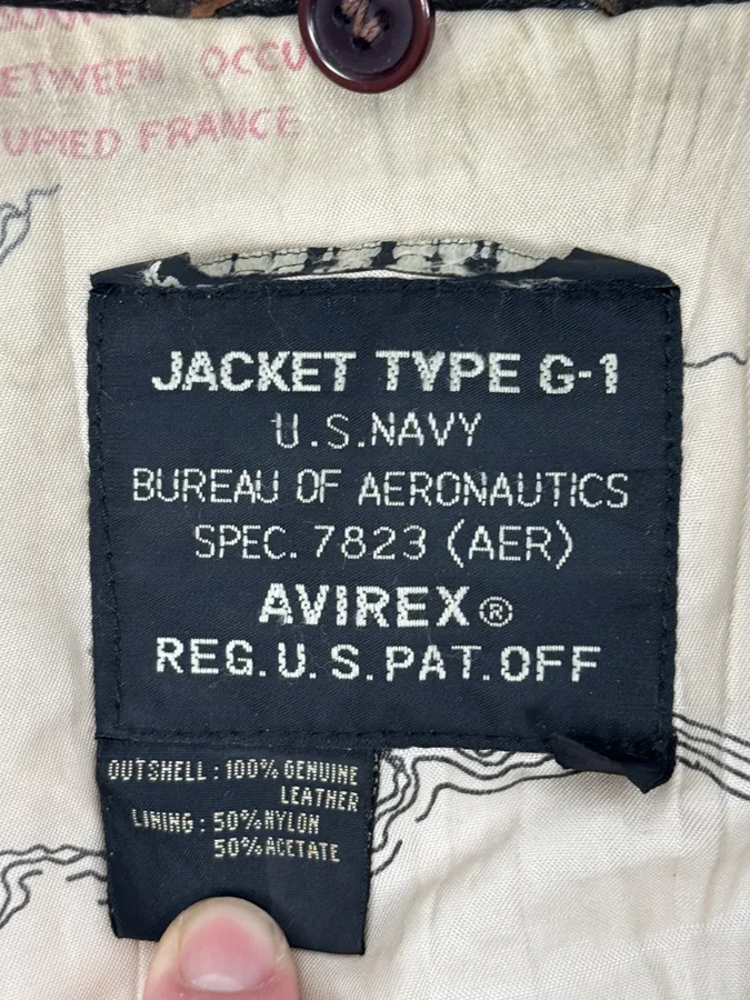2000s Avirex Brown Pilot Aviator Bomber Jacket - Image 14