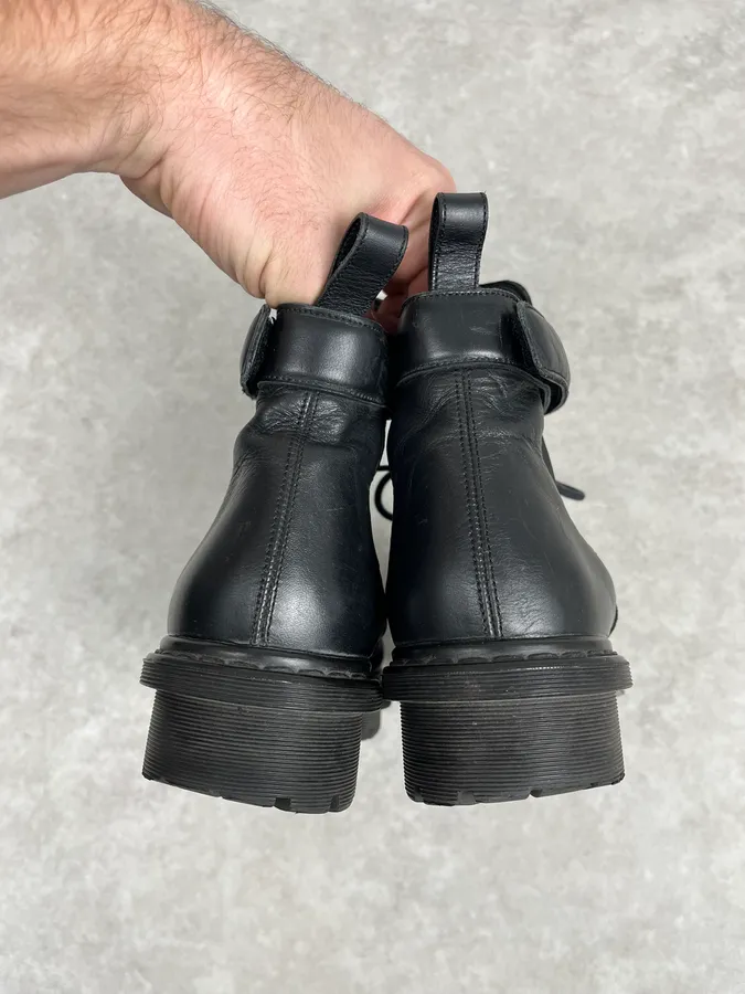 2000s Balenciaga Black Leather Low Boots - Image 8