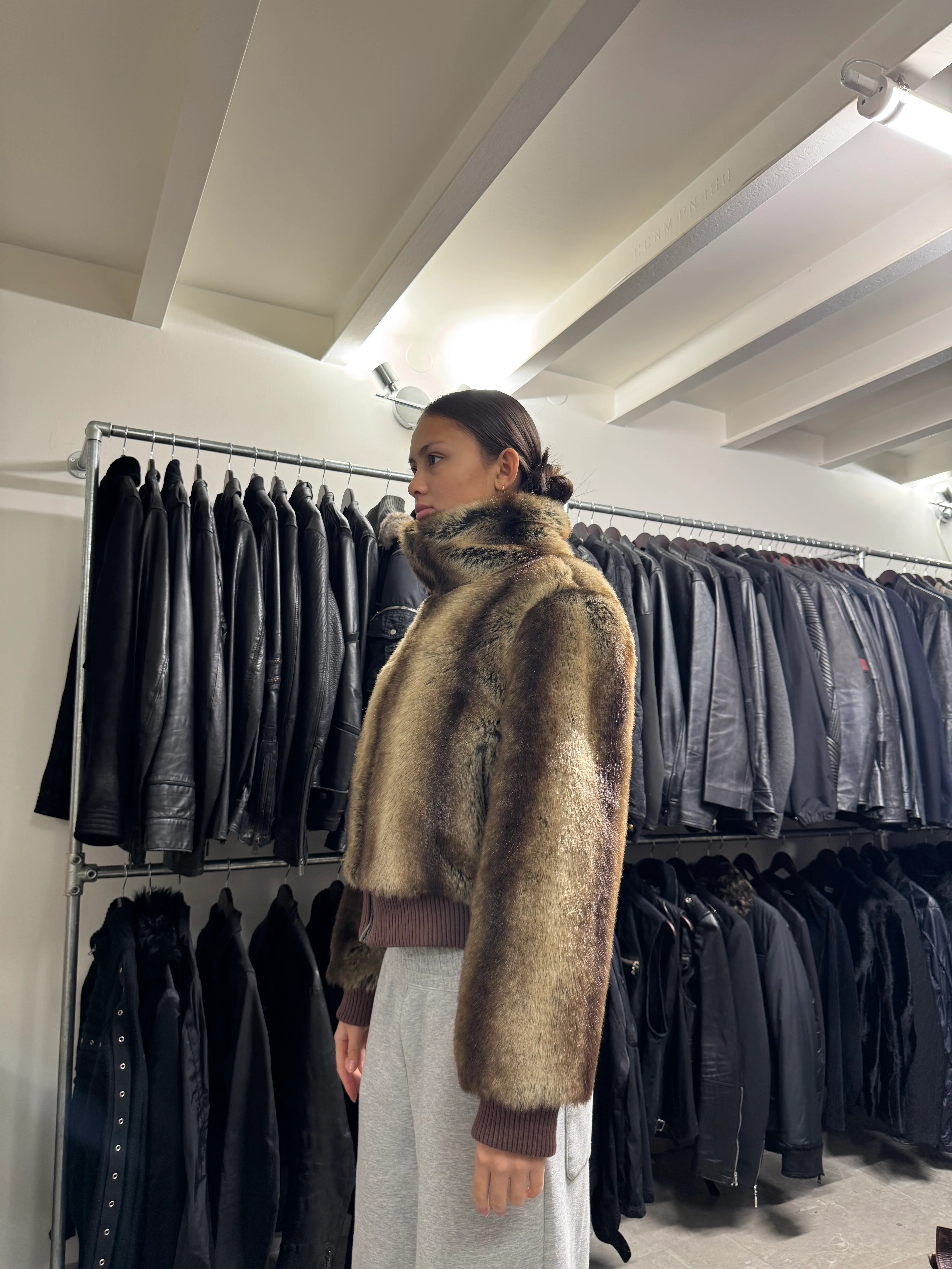 2000s Balmain Fur Beige Cozy Modern Jacket - Image 12