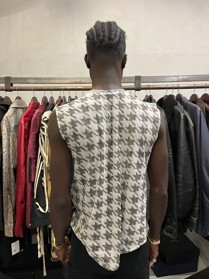 2000s Balmain Prestigious Grey Tank Top - Image 3