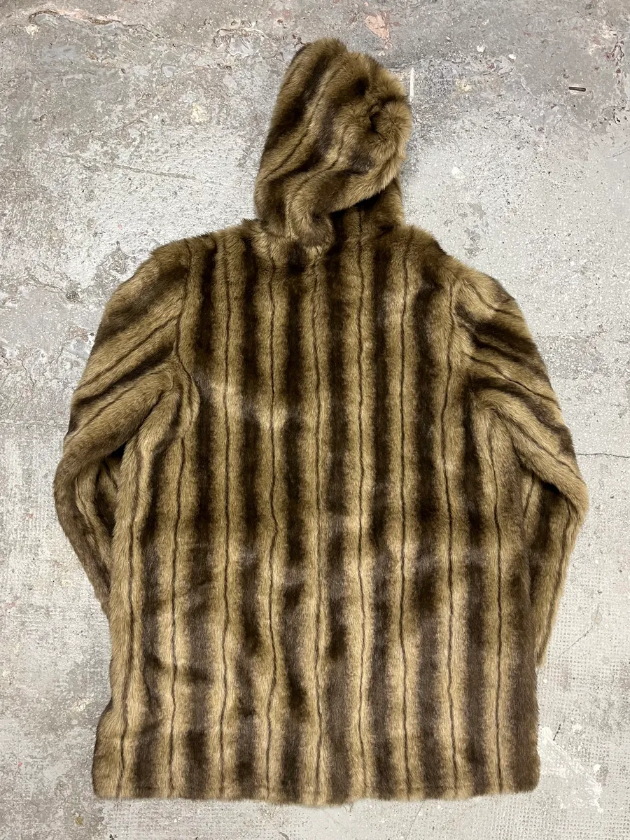 2000s Balmain Reversible Camel Leather Fake Fur Jacket - Image 9