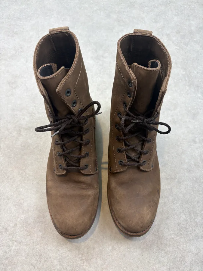 2000s Bikkbembergs Brown Combat Leather Boots - Image 2