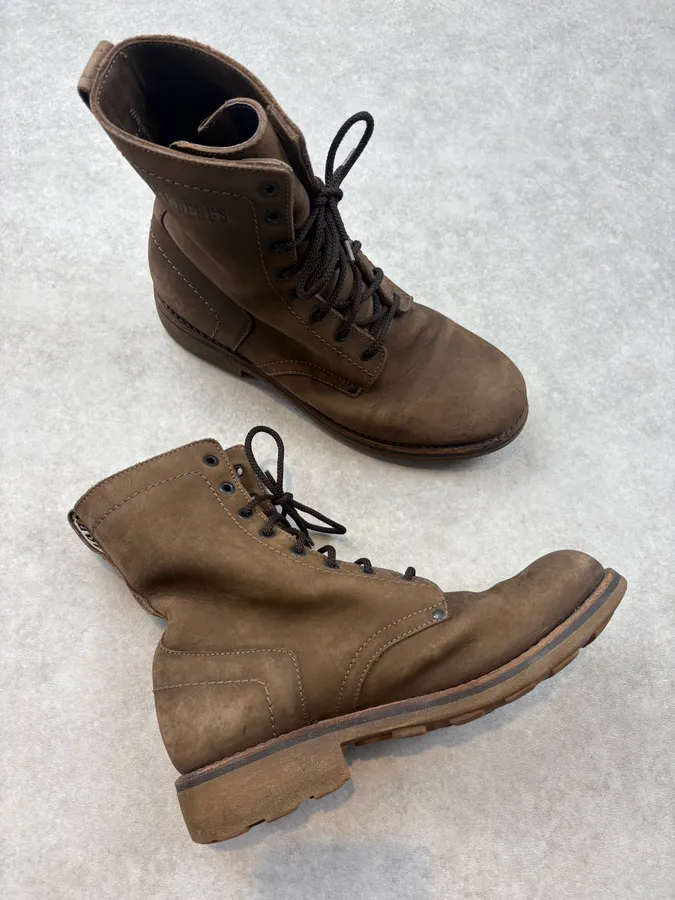 2000s Bikkbembergs Brown Combat Leather Boots - Image 6