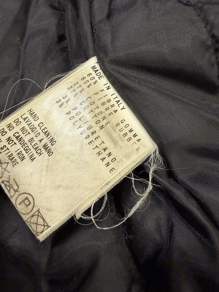 2000s Bikkembergs Black Faux Leather Buttoned Jacket - Image 9