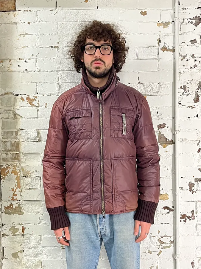2000s Bikkembergs Faded Autumn Puffer Jacket - Image 2