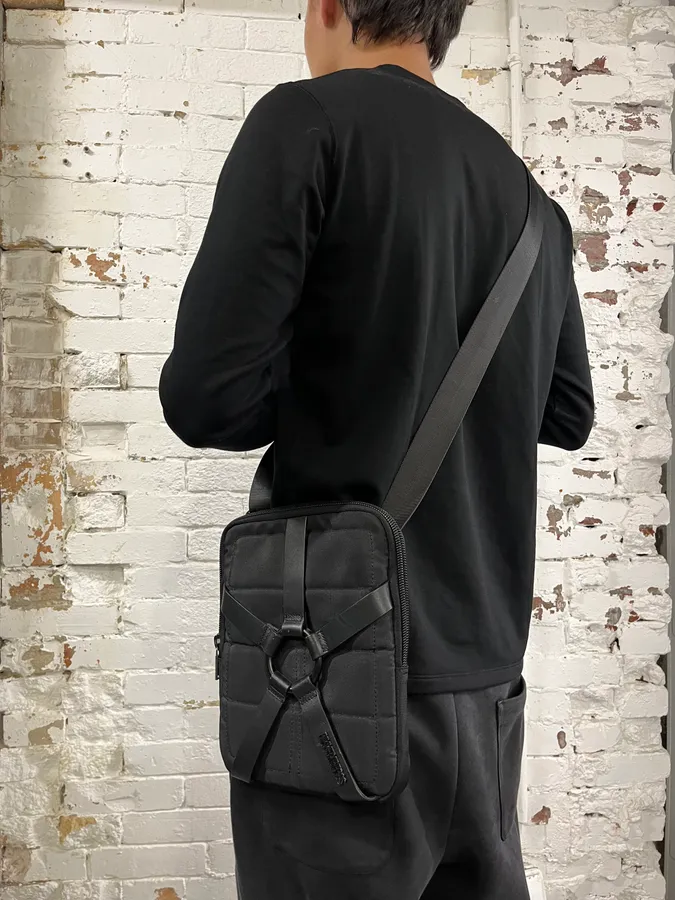2000s Bikkembergs Harness Black Shoulder Bag - Image 2
