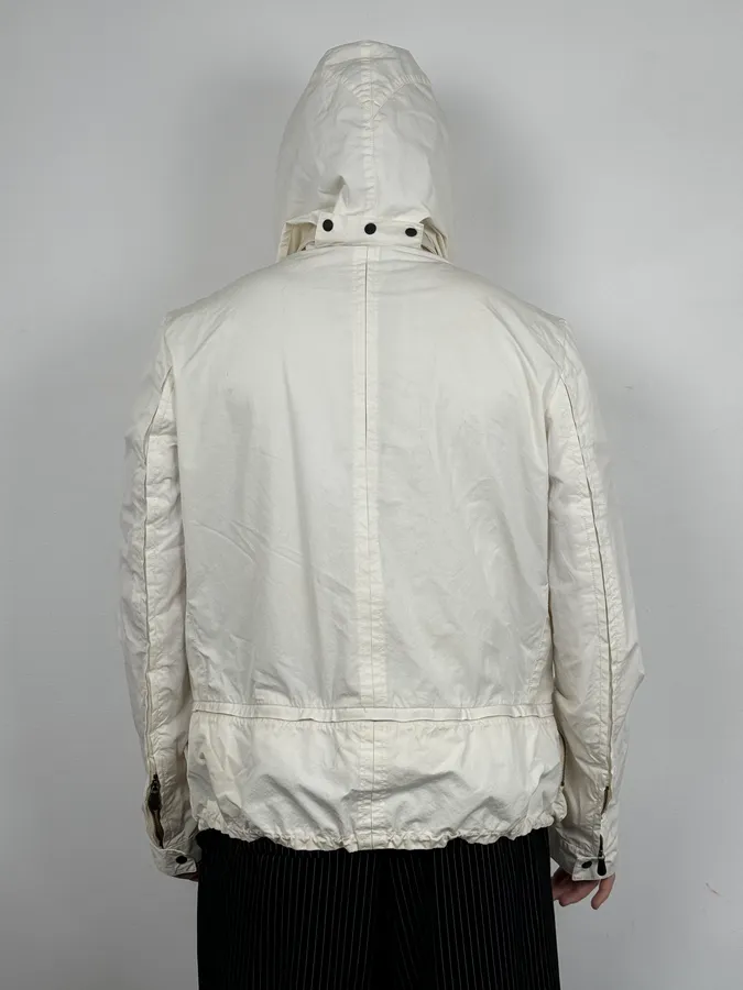 2000s Bottega Veneta White Cargo Jacket - Image 3