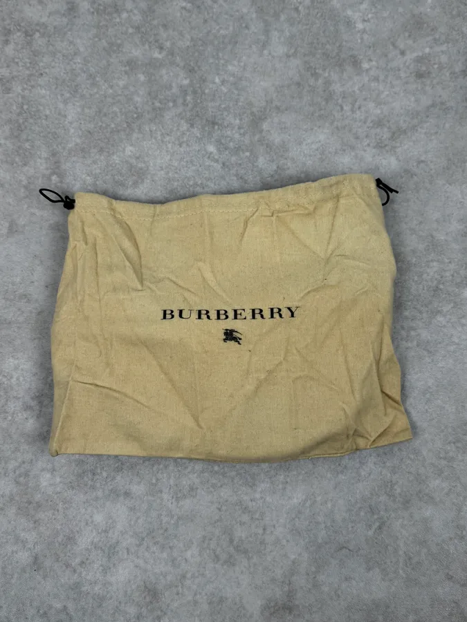 2000s Burberry Brown Leather Handle Bag - Image 10