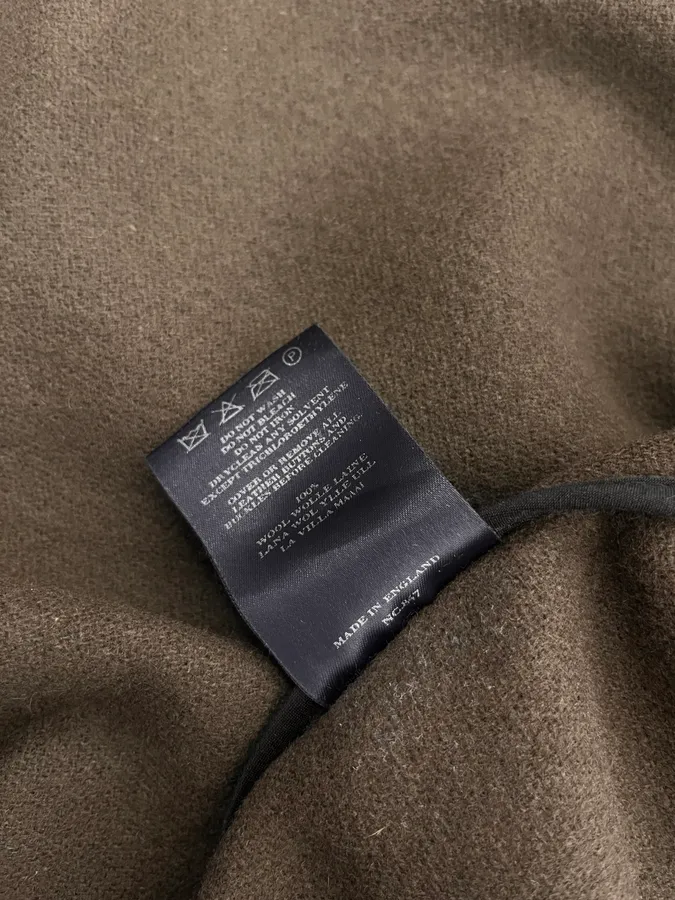 2000s Burberry Khaki Hooded Wool Jacket - Image 12