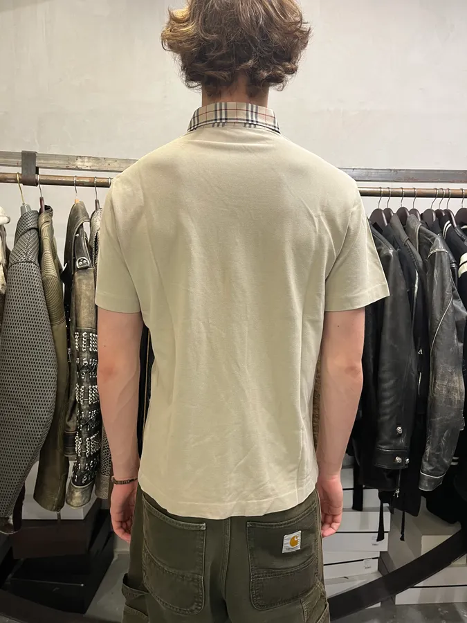 2000s Burberry Tartan Check Beige Polo - Image 3
