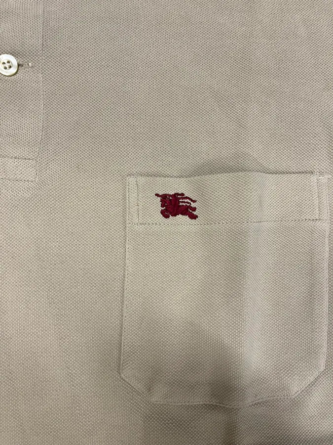 2000s Burberry Tartan Check Beige Polo - Image 7