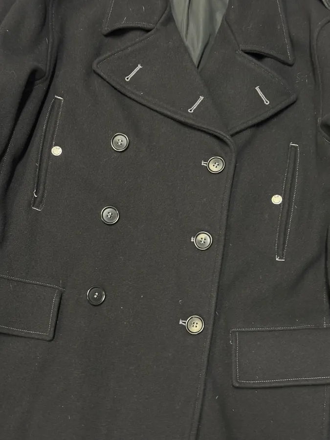 2000s C.P. Company Black Wool Double-Breasted Coat - Image 9