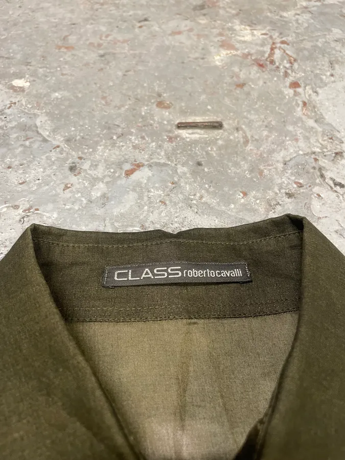 2000s Cavalli Apocalyptic Sunset Brown Faded Shirt - Image 9