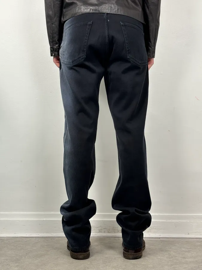 2000s Cavalli Archive Cat Navy Gradient Denim Jeans - Image 4
