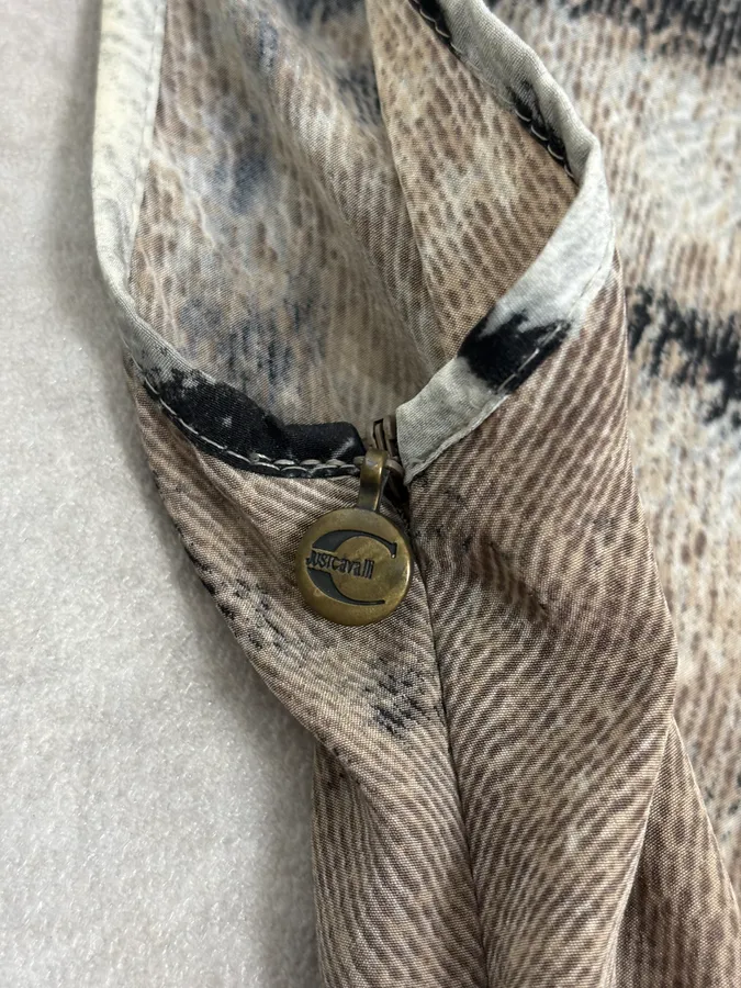 2000s Cavalli Beige & Black Safari Zebra Dress - Image 7