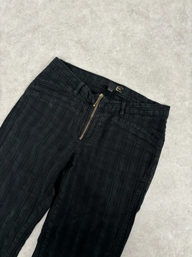 2000s Cavalli Black Bootcut Low-Rise Pants - Image 5