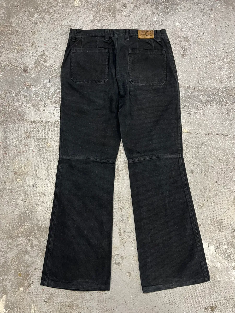 2000s Cavalli Black Cargo Flared Pants - Image 3