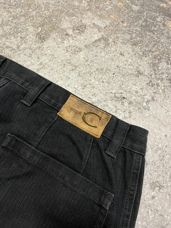2000s Cavalli Black Cargo Flared Pants - Image 6