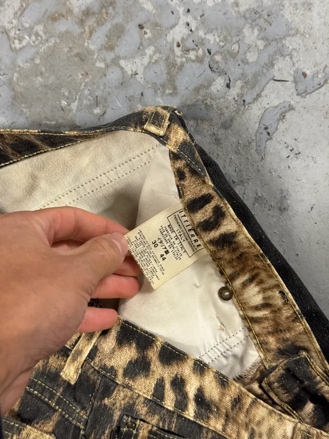 2000s Cavalli Black Leopard Pants - Image 5