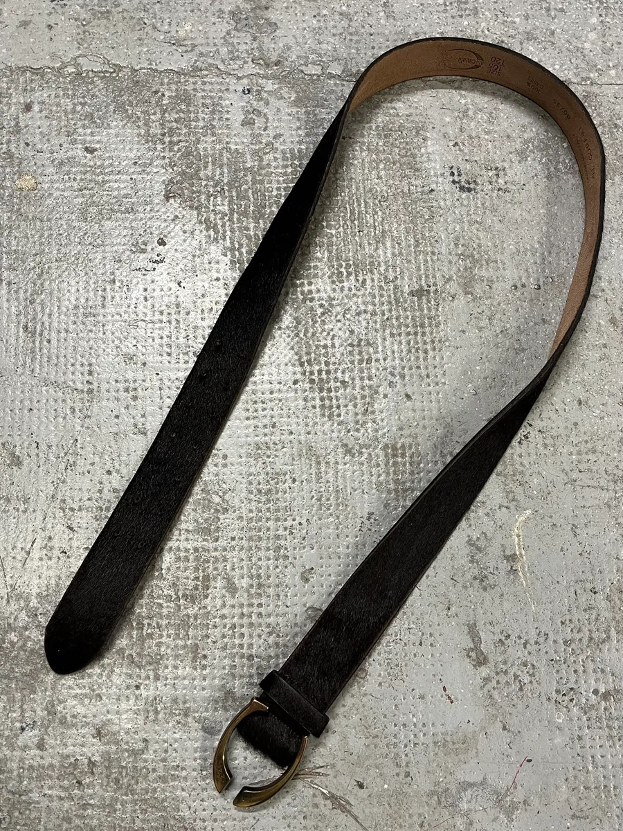 2000s Cavalli Black Pony Hair Leather Belt - Image 5