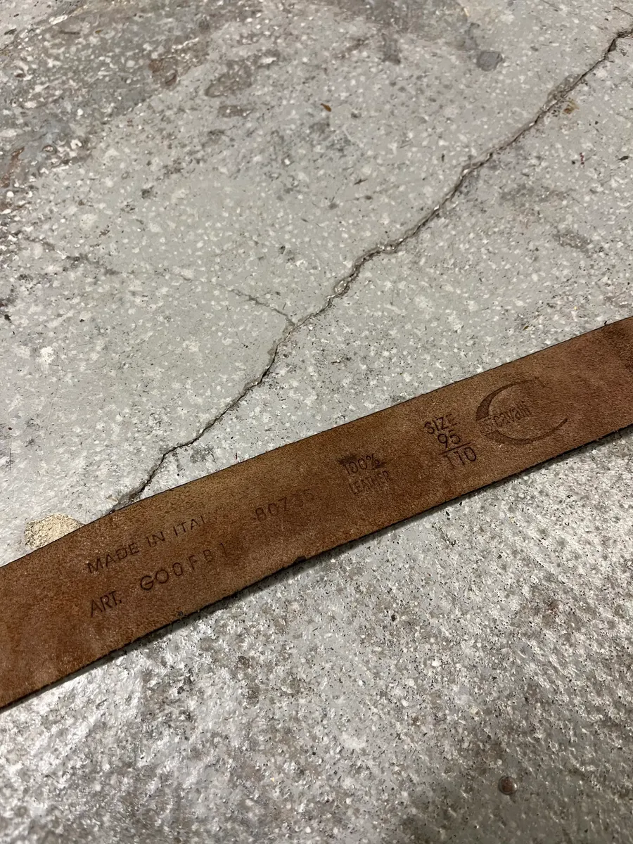 2000s Cavalli Black Pony Hair Leather Belt - Image 10