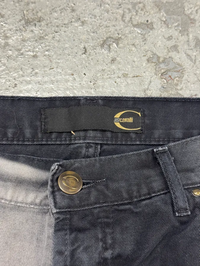 2000s Cavalli Black Vertical Gradient Pants - Image 10