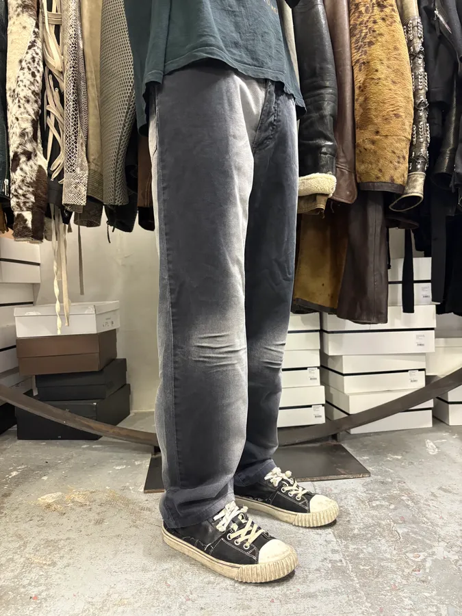 2000s Cavalli Black Vertical Gradient Pants - Image 3