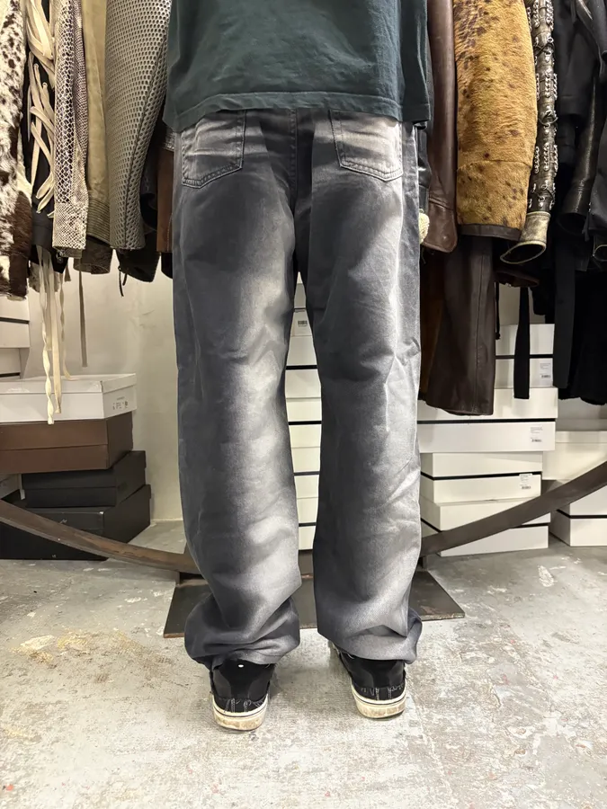 2000s Cavalli Black Vertical Gradient Pants - Image 4
