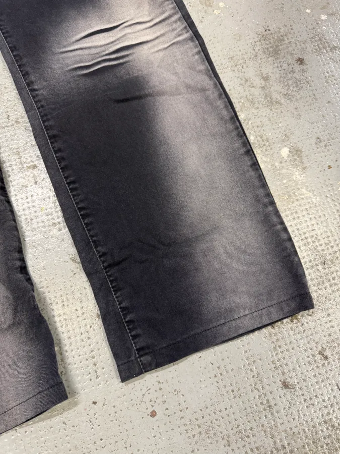 2000s Cavalli Black Vertical Gradient Pants - Image 9