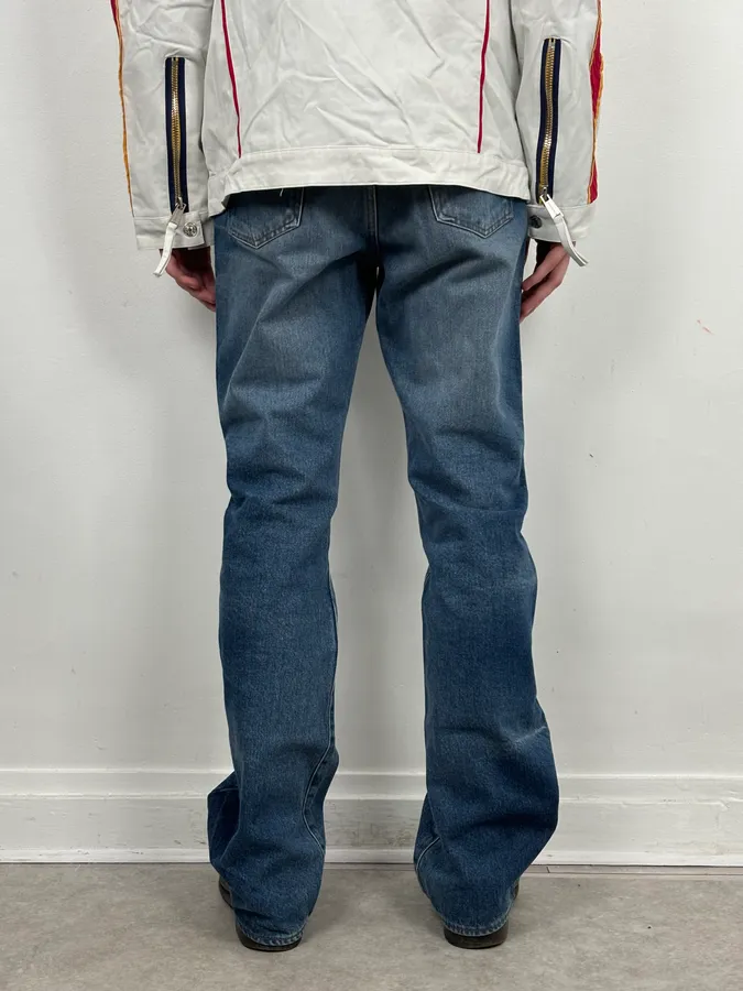 2000s Cavalli Blue Avant-Garde Gradient Denim Jeans - Image 4