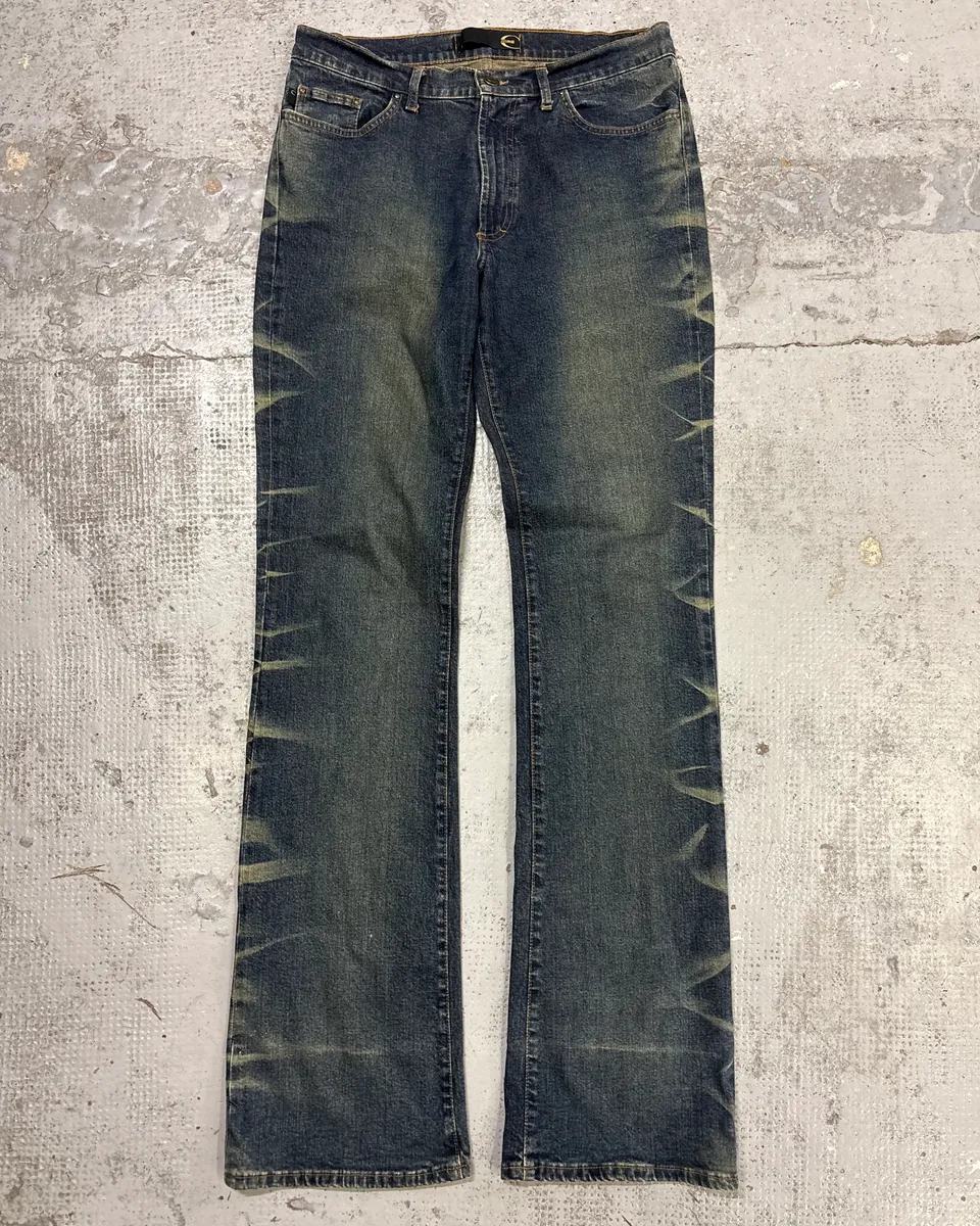 2000s Cavalli Blue Denim Washed Jeans