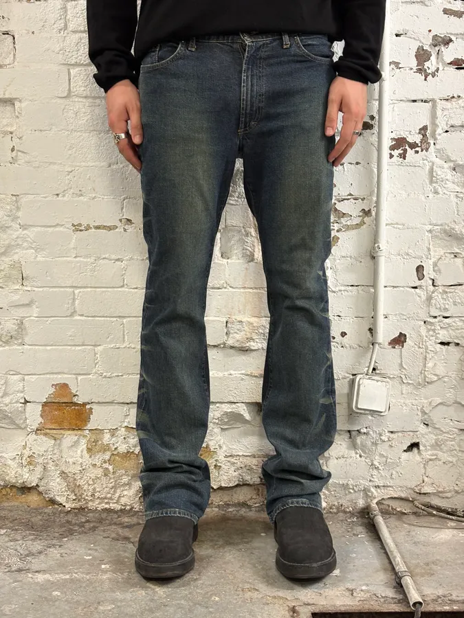 2000s Cavalli Blue Denim Washed Jeans - Image 2