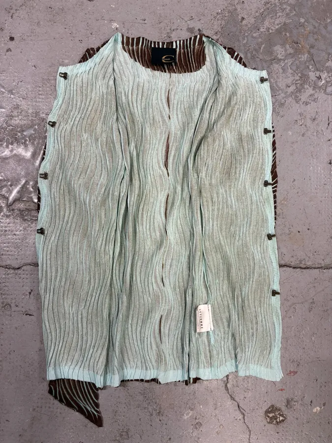2000s Cavalli Blue Zebra Contemporary Cardigan - Image 5