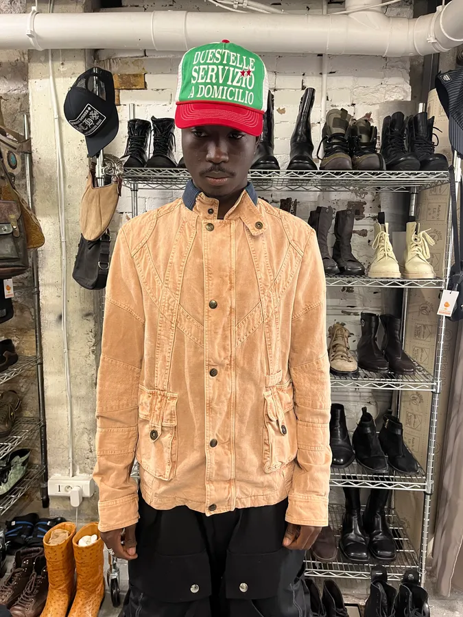 2000s Cavalli Bondage Beige Jacket - Image 2