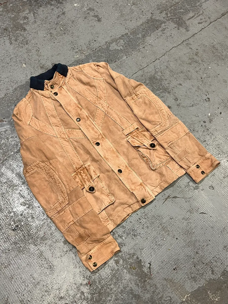 2000s Cavalli Bondage Beige Jacket - Image 4