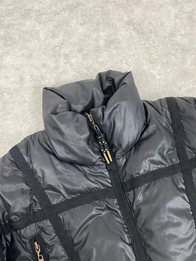 2000s Cavalli Bondage Harness Black Puffer Jacket - Image 5
