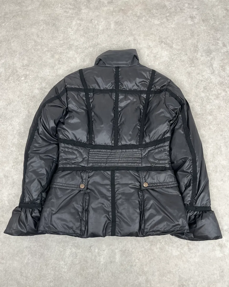 2000s Cavalli Bondage Harness Black Puffer Jacket - Image 6