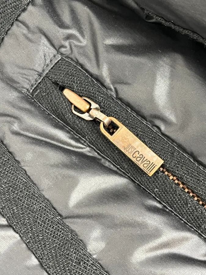 2000s Cavalli Bondage Harness Black Puffer Jacket - Image 8