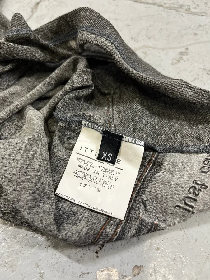 2000s Cavalli Denim Trompe L’Oeil T-Shirt - Image 5