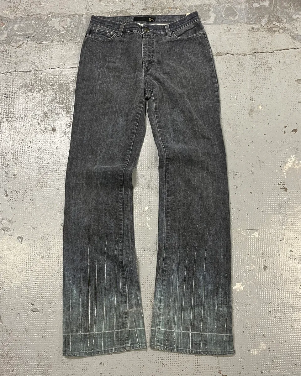 2000s Cavalli Elevated Grey Flared Pants