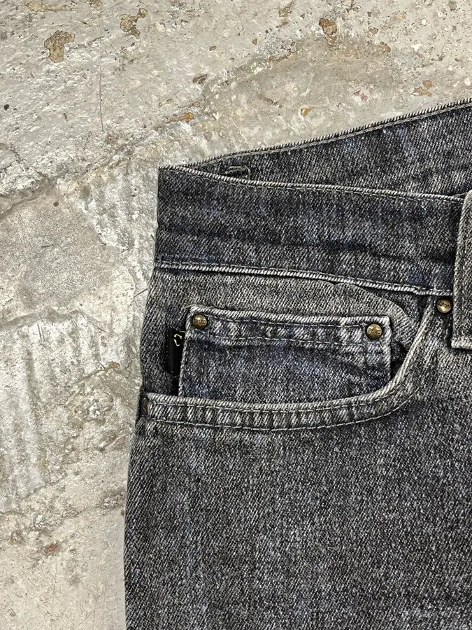 2000s Cavalli Elevated Grey Flared Pants - Image 11